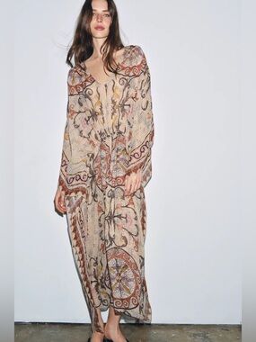 ZARA ZW COLLECTION PRINTED TUNIC DRESS